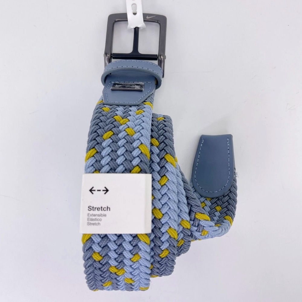 Nike Golf G Flex Woven Stretch Belt Pastel Blue Weave Men's Large 40/42 (R95)